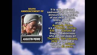 Augustin Pierre ~ Short Obituary