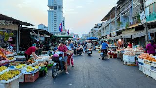 Toul Tompoung Market (4K HDR) | Cambodia, Phnom Penh Market Walking Tour | 2024