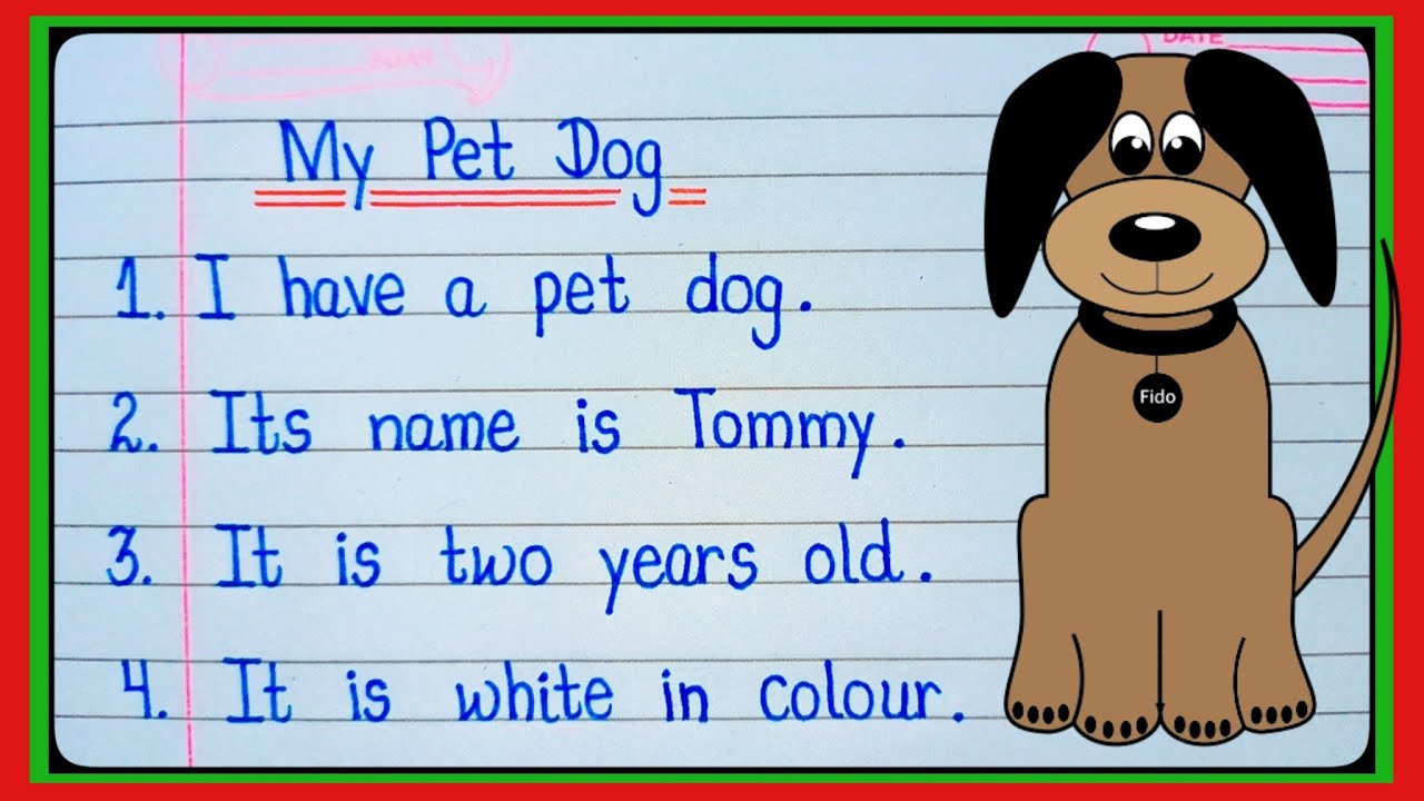 10 Lines On My Pet Dog In English My Pet Dog Essay Essay On My Pet Dog