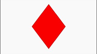 Basic Python Turtle Code: Ace of Diamonds