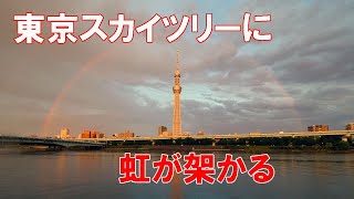 2021/7/11 東京スカイツリーに虹が架かる。