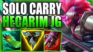 HOW TO CLIMB OUT OF LOW ELO EASILY WITH HECARIM JUNGLE! - Best Build/Runes Guide League of Legends