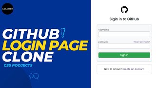 GitHub login page clone || CSS PROJECT || HTML CSS || FREE SOURCE CODE || SYCO CODERS @freecodecamp