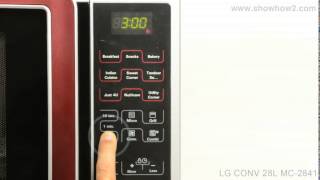 LG MC-2841SPS Convection Microwave Oven - How To Set The Clock