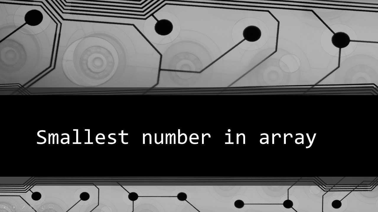 Java Program To Find Smallest Number In A Array' - YouTube
