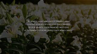 In Loving Memory: Honoring the Lives of Those We Lost (Feb 2, 2026)