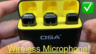 OSA 2Pcs Wireless Microphone Lapel Lavalier from Amazon - Unboxing, Review and Mic Test