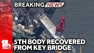 Fifth body recovered from site of Key Bridge collapse