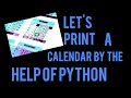 #pythonmodule calendar module in python