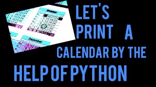 #pythonmodule calendar module in python