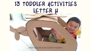 13 IDE AKTIVITAS MAIN ANAK BALITA Huruf H (Montessori inspired) - Toddler Activity Letter H