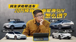 网友求助帮选车，20万预算新能源SUV怎么选？