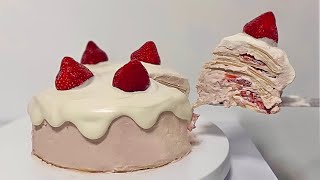 苺のクレープケーキの作り方 | Strawberry Crepe cake | yuri's 自由帳