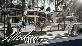 Bloxburg | EP1/3 Modern Mansion Villa (welcometobloxburg) Speed Build |TOCA blox