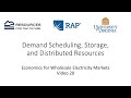 Economics #20: Demand Scheduling, Storage, and Distributed Resources