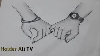 Very Easy!! Hands pencil sketch /must watch / By Haider ali TV