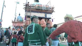 麻生の山車曳き祭 大麻神社例大祭2015　年番引継ぎ日　総曳きにむけ下渕地区の山車　00033