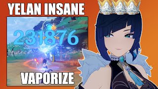 231K Yelan Aqua C0R1 Triple Crown Vaporize Damage - Guide \u0026 Showcase