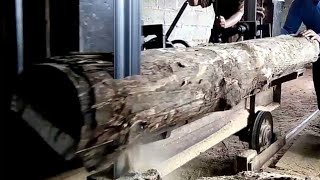 sawmill proses penggergajian kayu jati saradan 6x12 bahan rumah joglo/woodworking