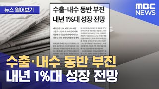 [뉴스 열어보기] 수출·내수 동반 부진 내년 1%대 성장 전망 (2022.11.07/뉴스투데이/MBC)