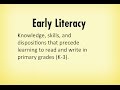 Part 2: Early Literacy