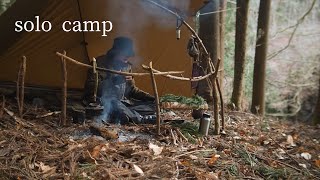 ［ソロキャンプ］〜雨上がりの森で 焚き火で暖まるタープ泊〜part2