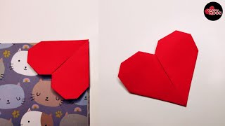 How to Make Paper Heart Easy | Origami Heart Bookmark