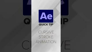 After Effects Quick Tips - Handwriting Cursive Stroke Effect Tutorial