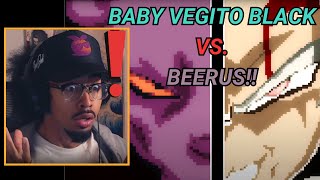 BEERUS IS LOSING?! | God of Destruction Beerus VS Baby Vegito Black (Hyourinjutsu) REACTION