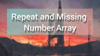 Repeat and Missing Number Array Interviewbit Tamil