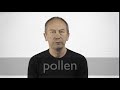 how to pronounce pollen in british english