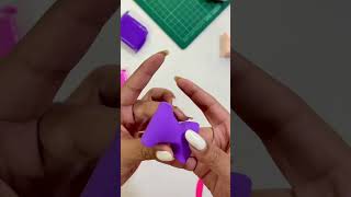 DIY Purple Hair Clip 😱 #shivangisah #shorts #youtubepartner #hairclip #art #diy #bow
