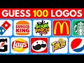Guess the Logo in 3 Seconds | Food & Drink Edition 🍕🥤 100 Logos | Quiz King