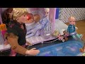 Snow ! Elsa and Anna toddlers - Ski lift - Skating - LOL dollhouse