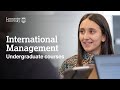 International Management at Lancaster University