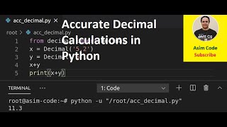 Accurate Decimal Calculations in Python