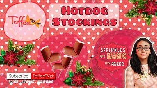 Merry Christmas with Hot Dog Stockings