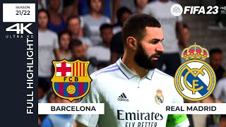 FIFA 23 - Fc Barcelona vs Real Madrid | LALIGA 2022 | Ft. Benzema, Lewandowski | PS5 4K HDR