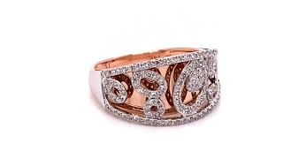 Towne Jewelers 14K T/T Pattern Diamond Layered Fashion Ring