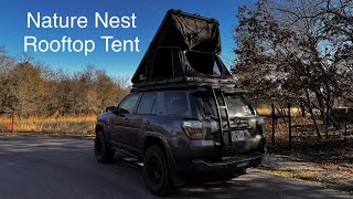 Nature Nest Rooftop Tent Mounted on Prinsu Rack on a 5th Gen 4Runner