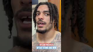 Amani Hooker on the #Titans defensive performance and a HUGE win with tensions high. #shorts #nfl