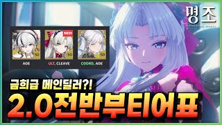 카를로타 아직도 안 뽑았어? 2.0버전 전반부 티어표! 【명조】