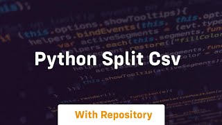 python split csv