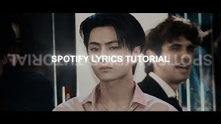 Spotify Lyrics Tutorial | After Effects