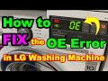 How to fix OE error code in LG washing machine