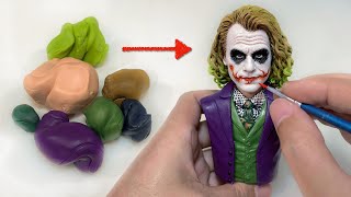 Joker (The Dark Knight; Heath Ledger) made from polymer clay, sculpturing process【Clay Artisan JAY】