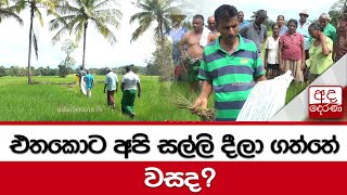 එතකොට අපි සල්ලි දීලා ගත්තේ වසද?