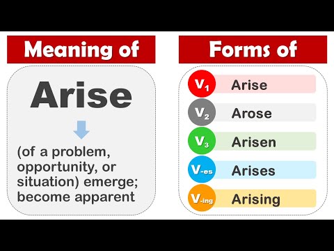 What is the present tense of arise?