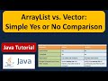 ArrayList vs. Vector: Simple Yes or No Comparison | Java Collection Framework