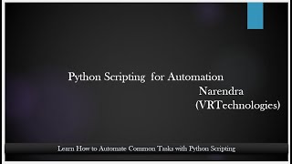 Demo on Python Scripting for Server Side & DevOps Automation